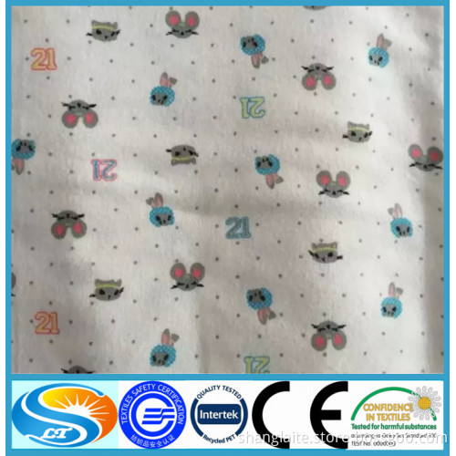 100 cotton printed baby flannelette fabric